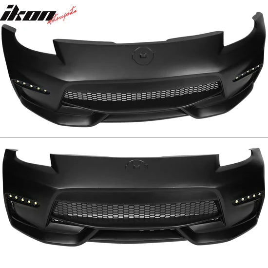 2003-2008 Nissan 350z to 370z Front Bumper Conversion NIS Style Black PP