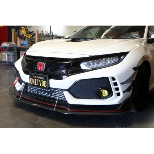 APR FRONT BUMPER CANARD: CIVIC TYPE R FK8 18+