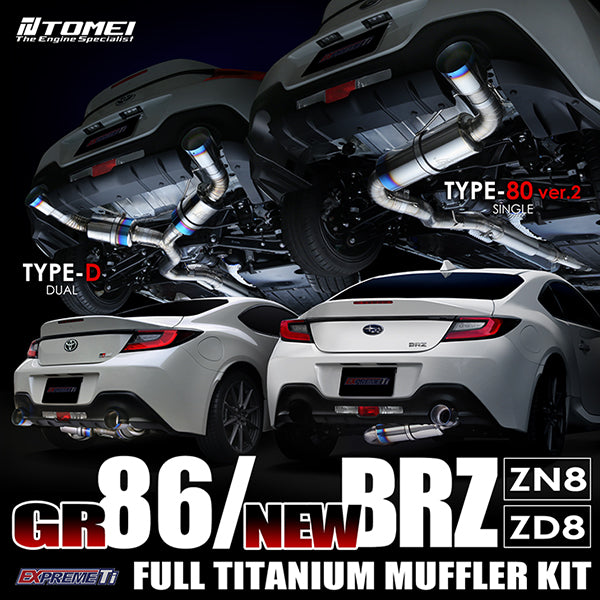 TOMEI EXPREME-TI TITANIUM EXHAUST: 86/BRZ/FR-S/GR86 13-23 (TYPE-80 VER.2)