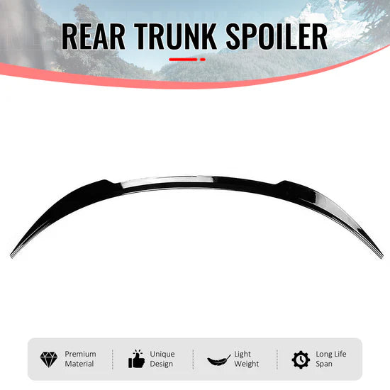 Rear Trunk Deck Lid Wing Lip for Tesla Model 3 2017-2023 MX Style Painted Gloss Black