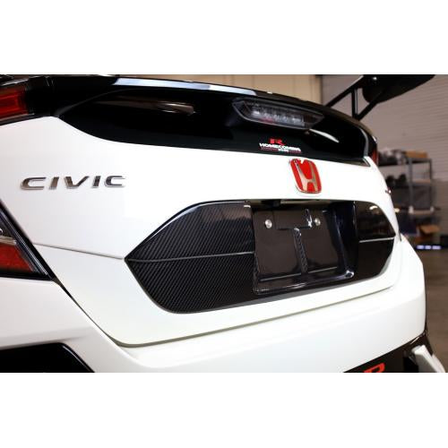 APR CARBON FIBER LICENSE PLATE BACKING: HONDA CIVIC TYPE R 17+