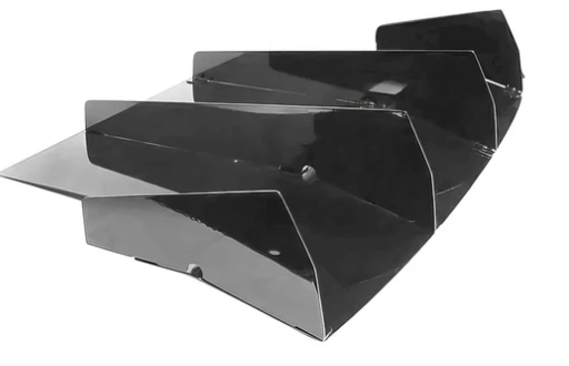Rear Bumper Diffuser Lip for Honda Civic 2016-2020 Black Textured Aluminum