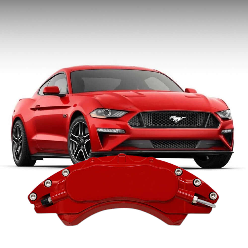 2015-2021 Ford Mustang EcoBoost Caliper Covers — Red & Yellow
