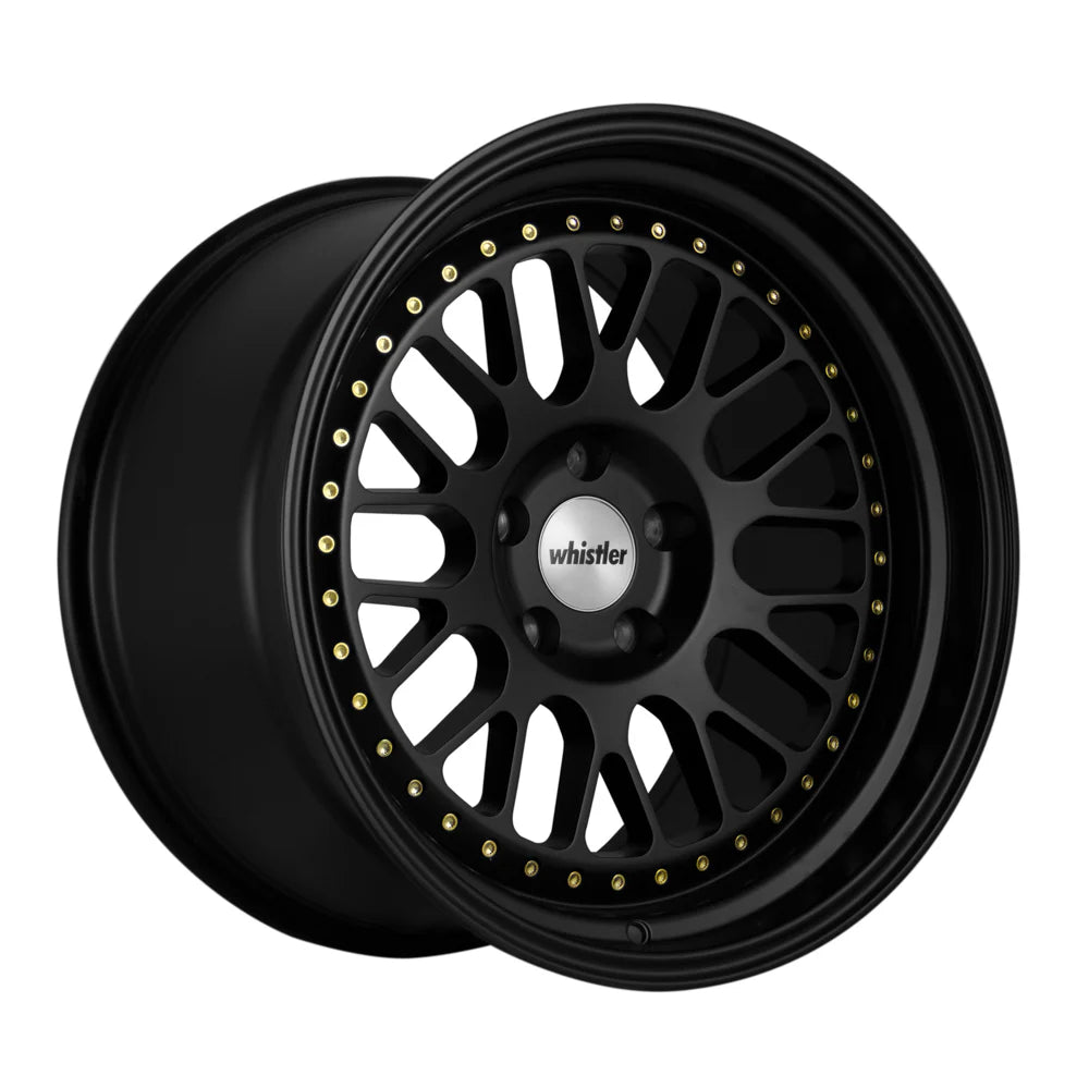 SK1 Satin Black Face / Gloss Black Lip - 18x9.5 + 22 5x114.3