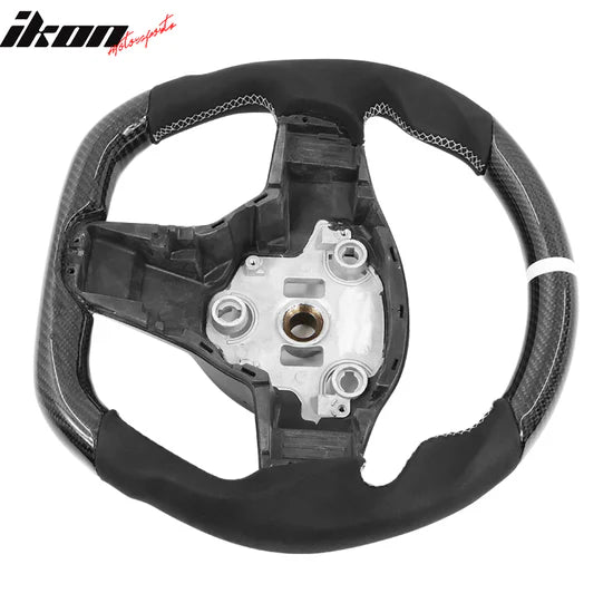 2017-2023 Tesla 3 Y Carbon Fiber Steering Wheel - WHITE