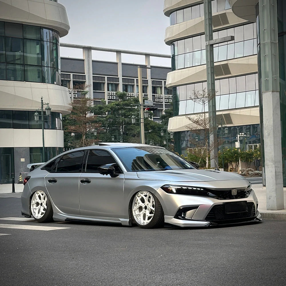 2022-24 Honda Civic 11th Gen Sedan/Hatchback Front Lip - V4 - GLOSS BLACK