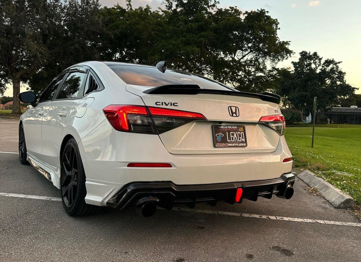 2022-2025 11th Gen Civic Sedan YOFER V2 Night Shadow Diffuser with LED 3rd Brake Light - NO SPLATS