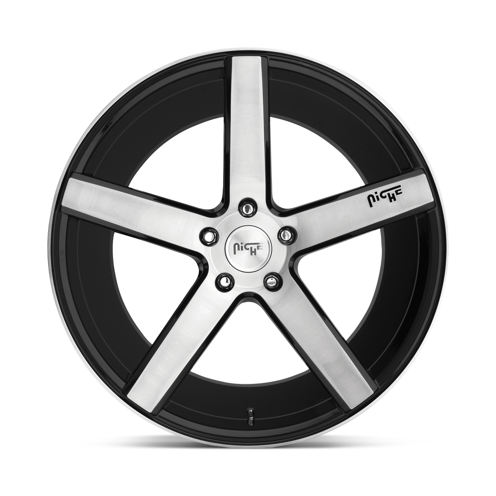 NICHE MILAN - 18X8 + 40 5X114.3 - GLOSS BLACK BRUSHED