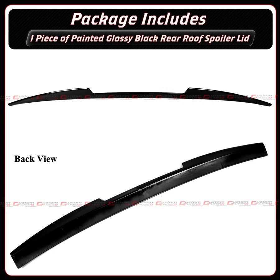 2006-2015 Honda Civic Sedan V Style Gloss Black Rear Window Top Roof Spoiler
