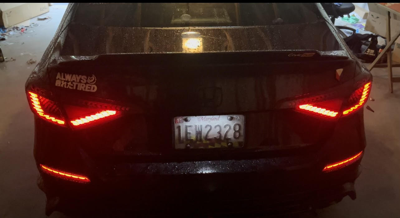 2022-2025 11th Gen Honda Civic Sedan V3 Dragon Scales Tail Lights