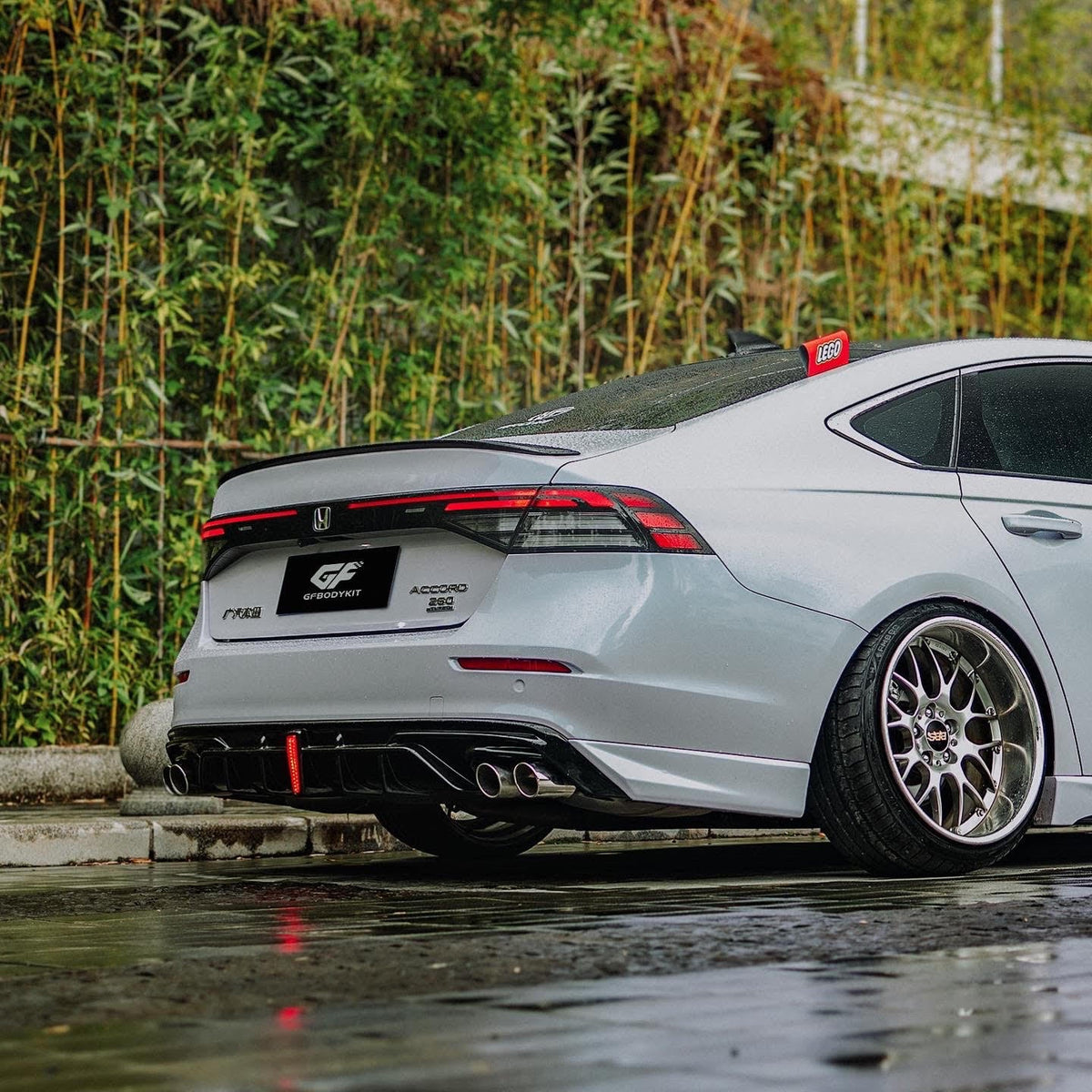 2023-2025 11th Gen Honda Accord ACR Rear Diffuser with Side Spats and Quad Tips (Painted) BY GF Bodykit