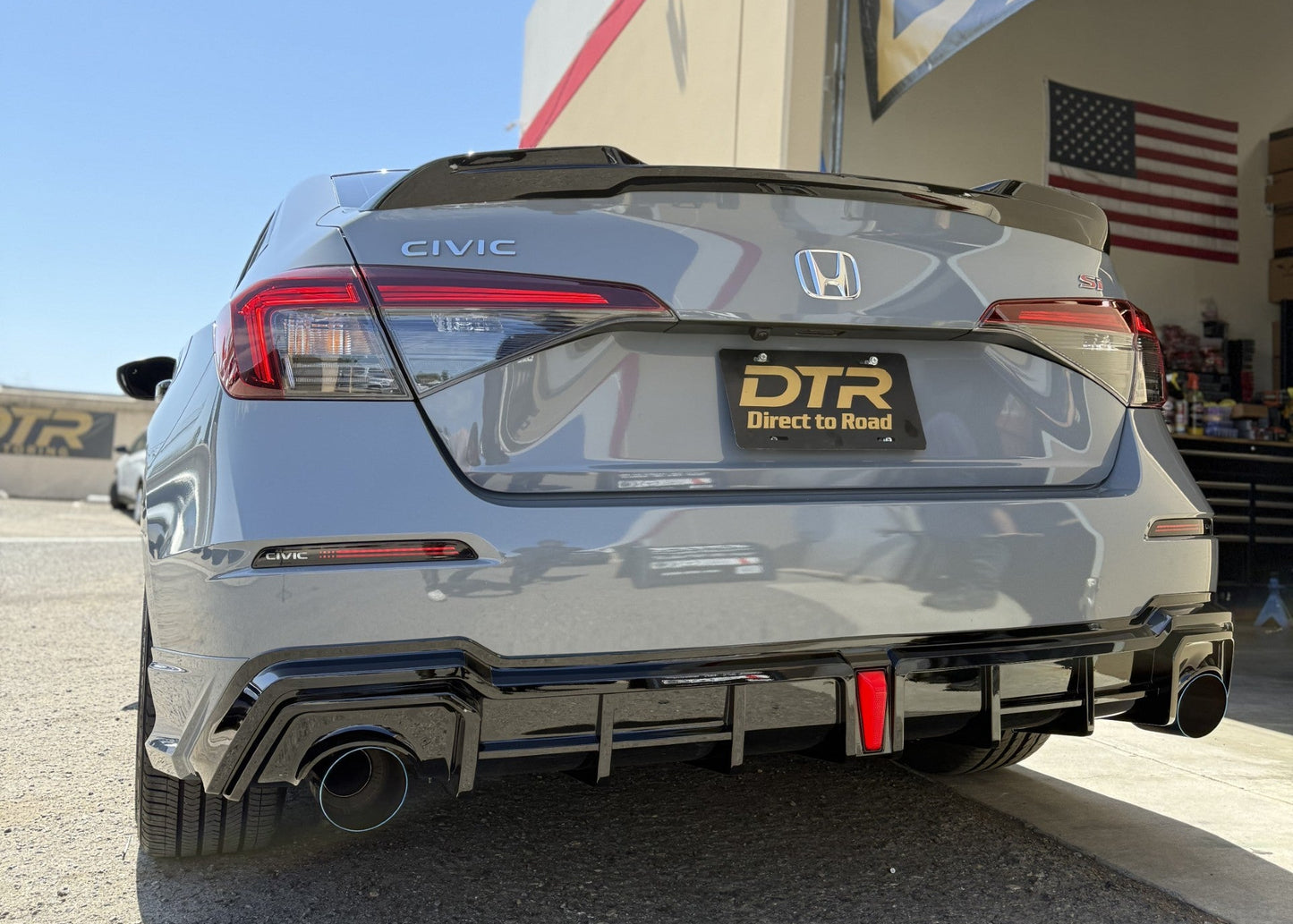 2022-25 Honda Civic 11th Gen Sedan Rear Diffuser - V2 By YOFER W/ SPLATS
