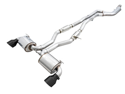 AWE Resonated Touring Edition for A90 Supra - 5" Diamond Black Tips