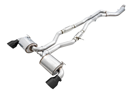 AWE Resonated Touring Edition for A90 Supra - 5" Diamond Black Tips