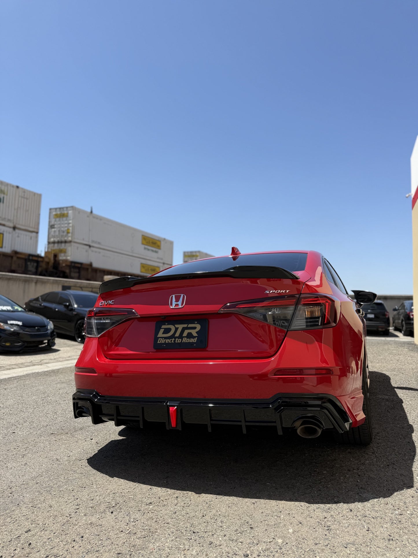 2022-25 Honda Civic 11th Gen Sedan Rear Diffuser - V2 By YOFER W/ SPLATS