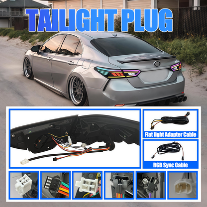 Toyota Camry 2018-2024 Rectilinear LED Tail Lights