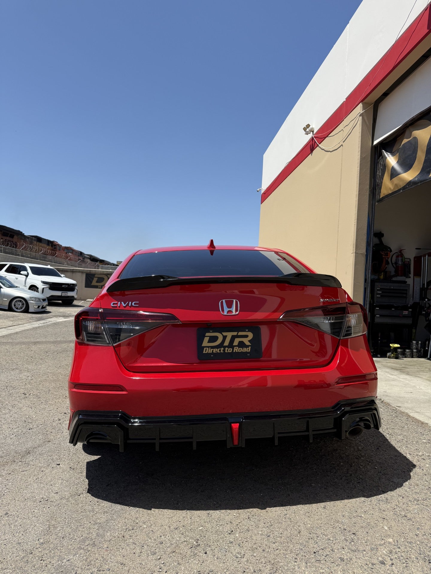 2022-25 Honda Civic 11th Gen Sedan Rear Diffuser - V2 By YOFER W/ SPLATS