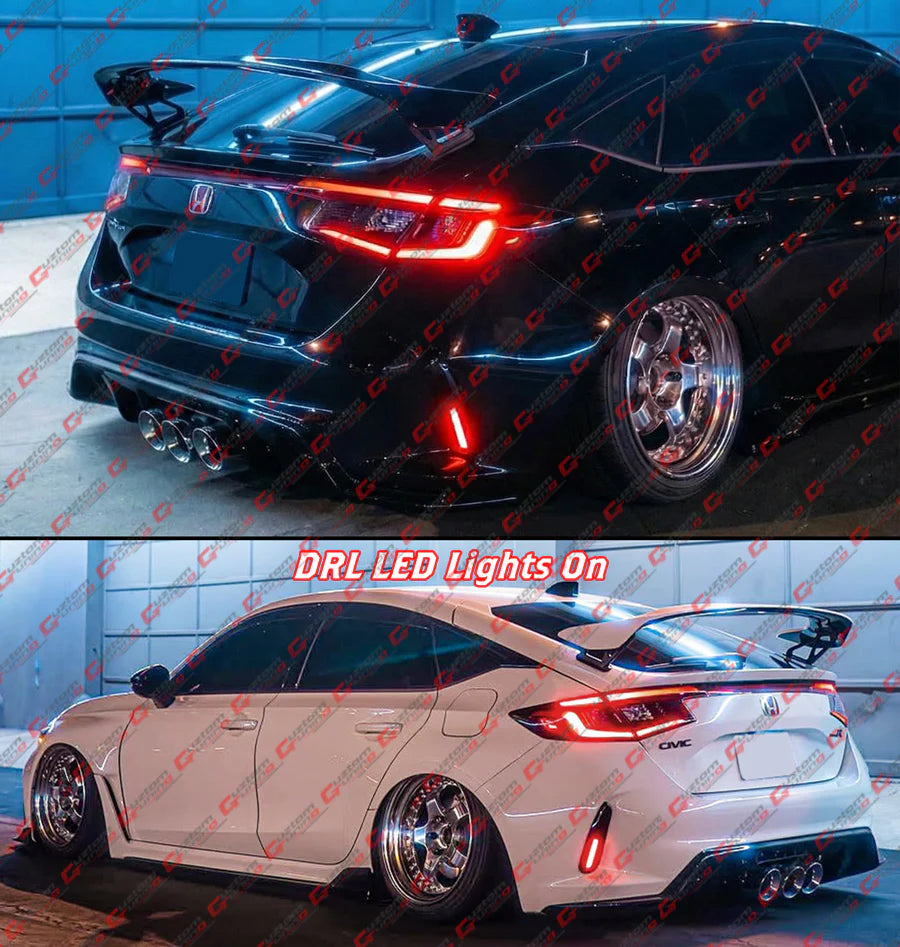 Rear Bumper Sequential LED DRL Side Reflector Light [2023-2025 Honda Civic Type-R FL5]