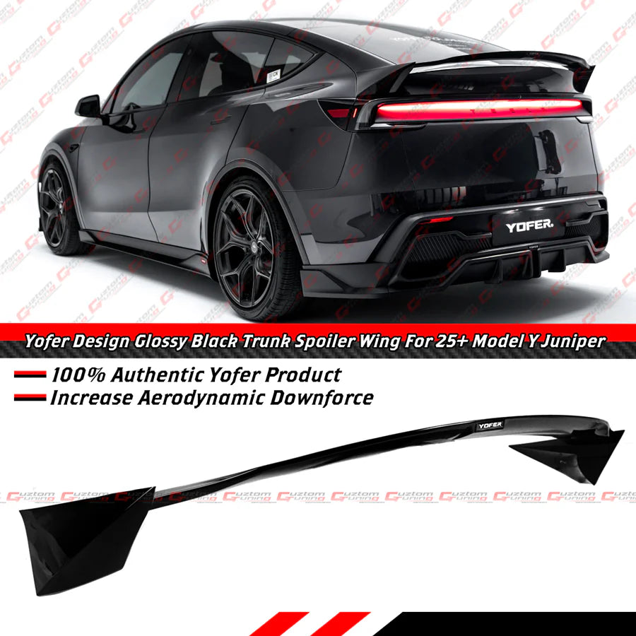 Yofer Design Gloss Black Trunk Spoiler Wing [2025-2026 Tesla Model Y]