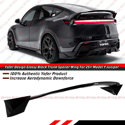 Yofer Design Gloss Black Trunk Spoiler Wing [2025-2026 Tesla Model Y]