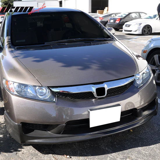 Front Bumper Lip Spoiler for Honda Civic 4Dr Sedan 2009-2011 Mugen PU