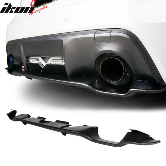 Rear Lower Bumper Lip Diffuser Valance Panel for Scion FR-S 2013-2016 & Subaru BRZ 2013-2020 & Toyota 86 2012-2016 OE Style ABS Plastic Unpainted Blac