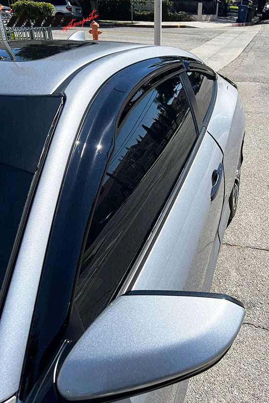 Window Visors Rain Wind Guards for Honda Civic Coupe 2016-2020 Mugen Style