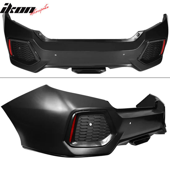 2016-2021 Honda Civic Sedan SI Style Unpainted Rear Bumper PP + ABS