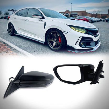 HRS 2017-21 Honda Civic 10th Gen Sedan FK7 FK8 Power Folding Mirrors - The Elite Series