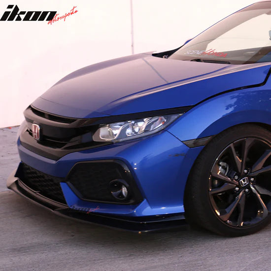 Front Bumper Lip for Honda Civic Hatchback 4Dr Sport 2017-2021 GT Style PU