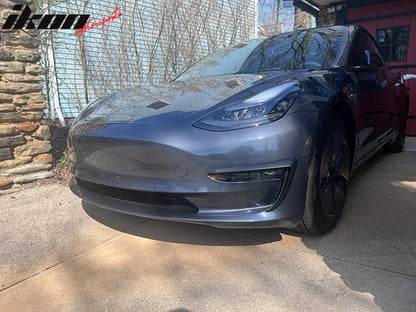 2017-2023 Tesla Model 3 Matte Black Style Fog Light Trims ABS 2PC