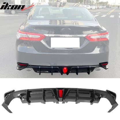 Rear Diffuser Lip for Toyota Camry LE XLE 2018-2024 Carbon Fiber Print PP