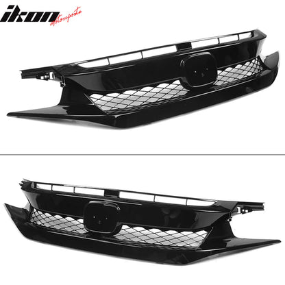 2019-2021 Honda Civic T-R Sedan Coupe Front Bumper Mesh Grille ABS