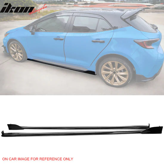 2019-2025 Toyota Corolla T Style Gloss Black Side Skirts Rocker Pannel
