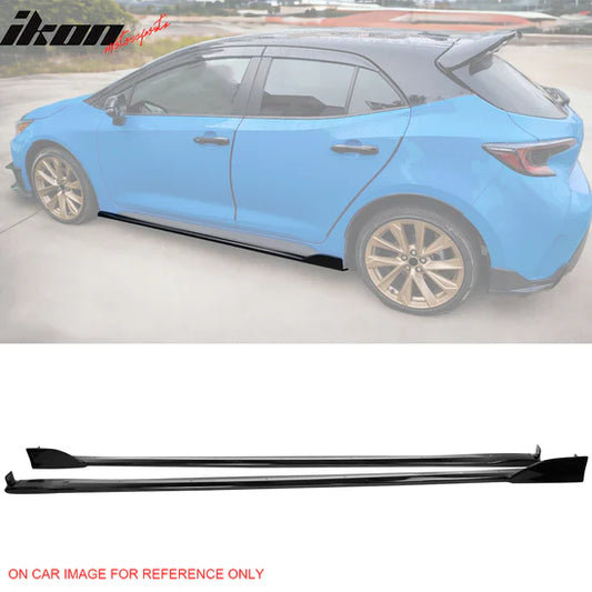 2019-2025 Toyota Corolla T Style Gloss Black Side Skirts Rocker Pannel