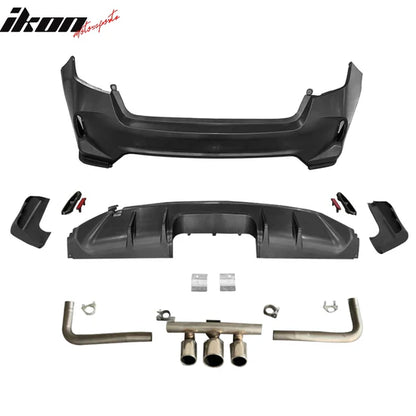2022-2026 Honda Civic EX Touring Rear Bumper Cover Set + Exhaust Pipe