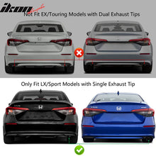 2022-2026 Honda Civic LX/Sport Rear Bumper Cover Set + Exhaust Pipe