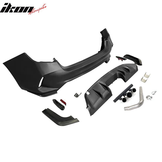 2022-2026 Honda Civic LX/Sport Rear Bumper Cover Set + Exhaust Pipe