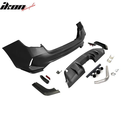 2022-2026 Honda Civic LX/Sport Rear Bumper Cover Set + Exhaust Pipe