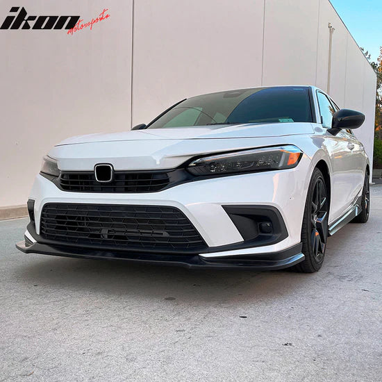 Front Lip for Honda Civic 11th Gen 2022-2024 IK2 Style Unpainted Black