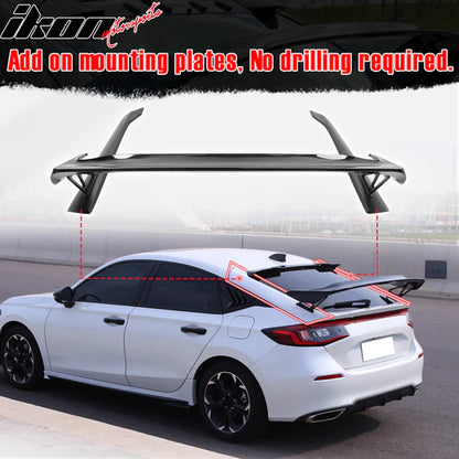 Trunk Spoiler Mounting Plate for Honda Civic Type R 2022-2026 Gloss ABS