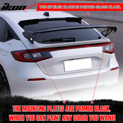 Trunk Spoiler Mounting Plate for Honda Civic Type R 2022-2026 Gloss ABS
