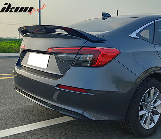 Trunk Spoiler Lip for Honda Civic Sedan 11th Gen 2022-2026 Gloss Black ABS