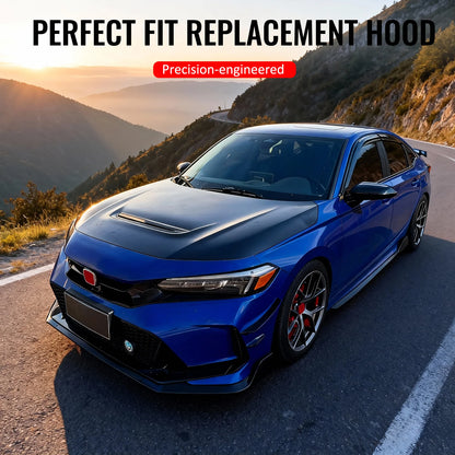 2022-2026 Honda Civic Type R Style Front Hood Vented Bonnet Iron