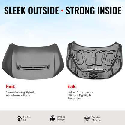 2022-2026 Honda Civic Type R Style Front Hood Vented Bonnet Iron