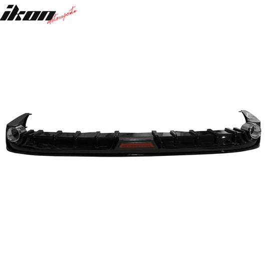 3PC Rear Diffuser for Honda Accord 2023-2025 IK Style Gloss Black w/ LED