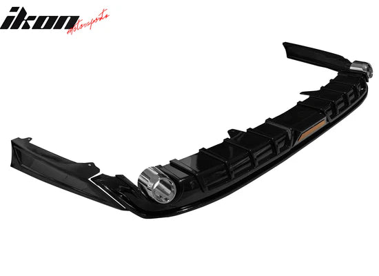 3PC Rear Diffuser for Honda Accord 2023-2025 IK Style Gloss Black w/ LED