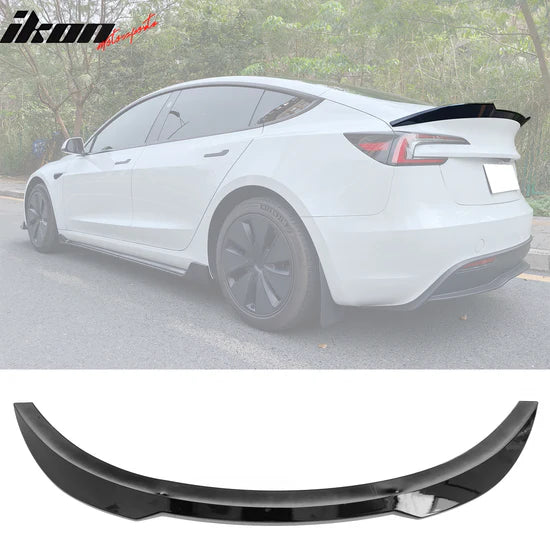 Trunk Spoiler for Tesla Model 3 2017-2025 Performance Style Gloss Black ABS