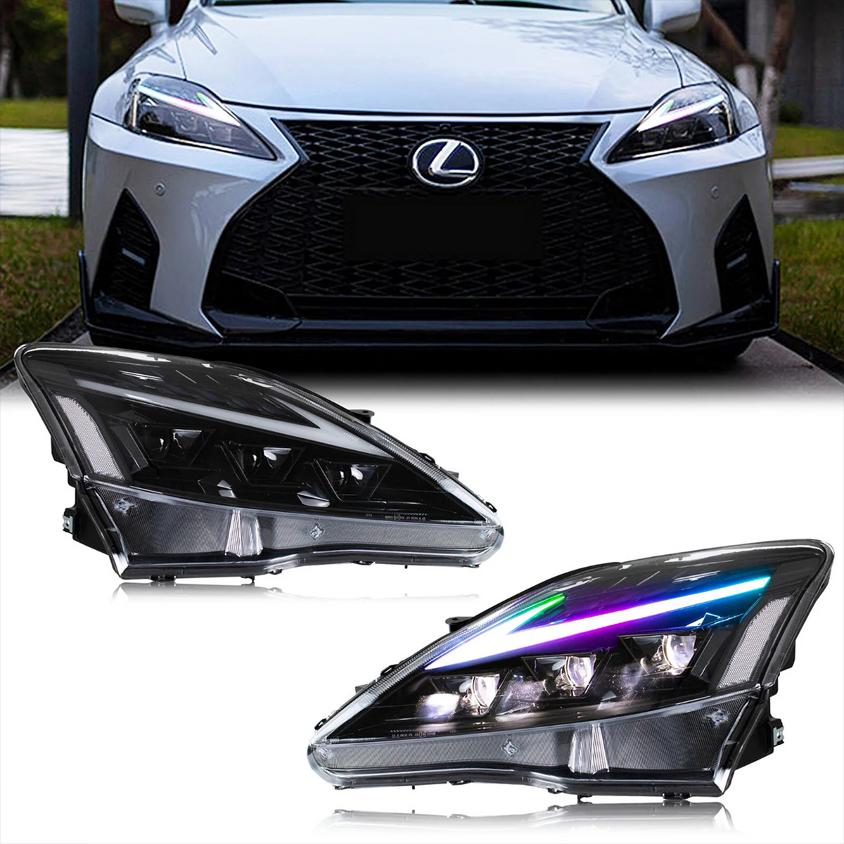 Lexus IS 2006-2012 RGB LED Headlights