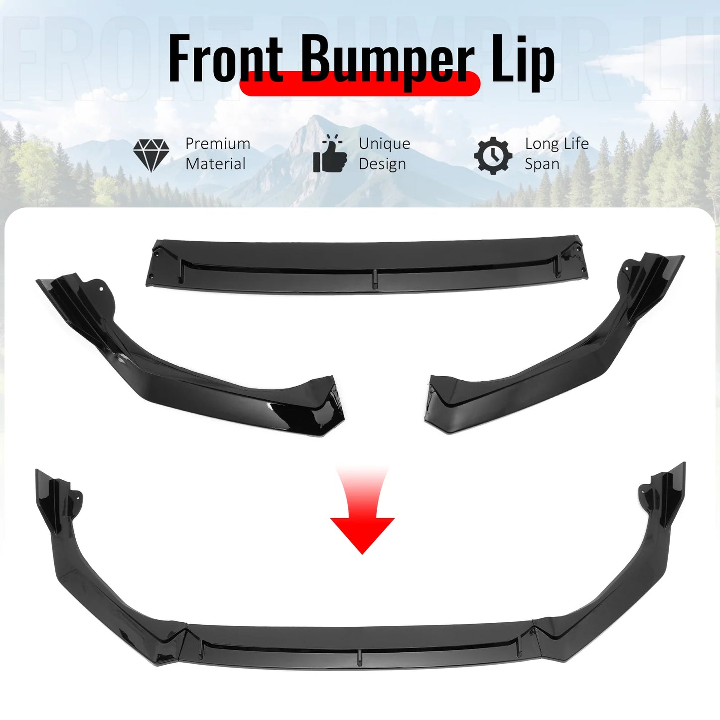 2025-2026 Honda Civic - V2 Front Bumper Lip PP